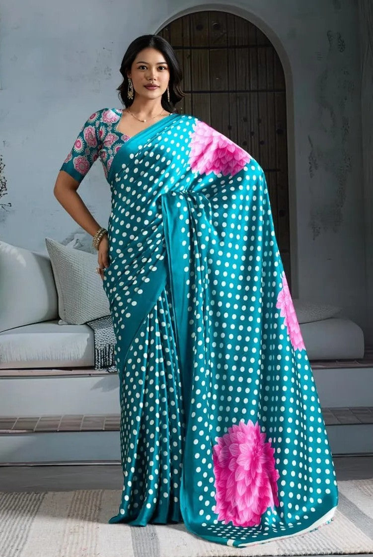 Saree With Stitched Blouse