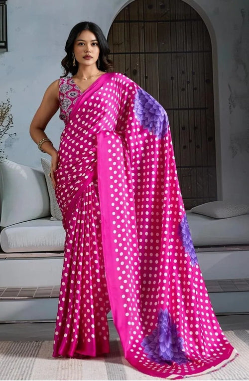 Saree With Stitched Blouse
