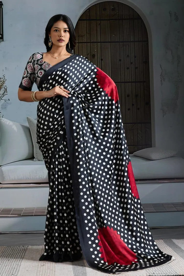 Saree With Stitched Blouse