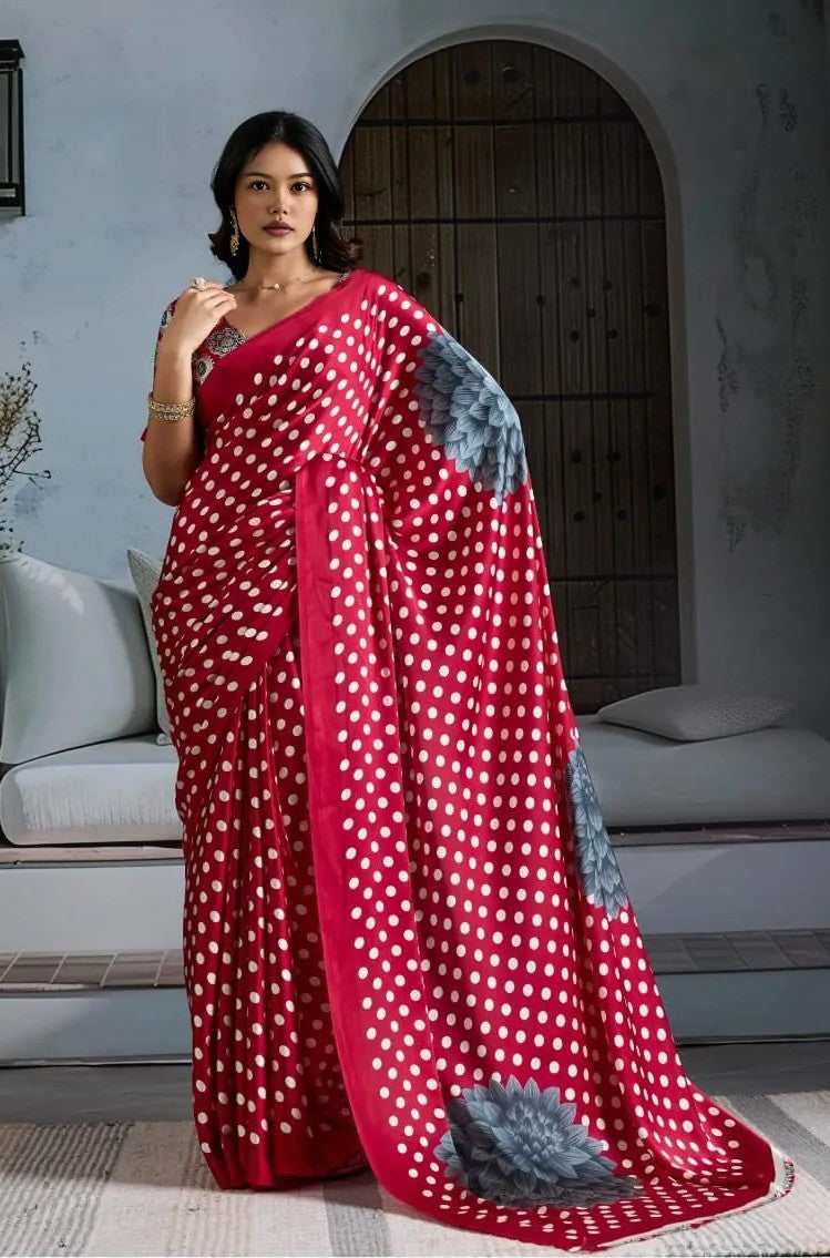 Saree With Stitched Blouse