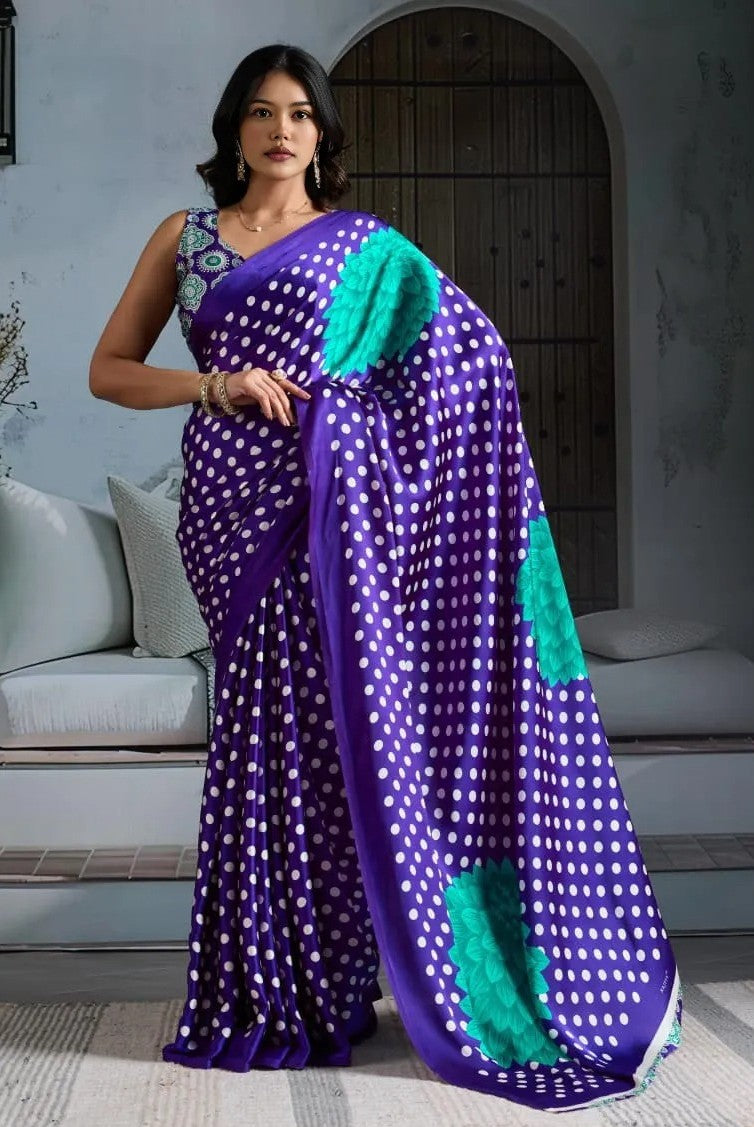Saree With Stitched Blouse